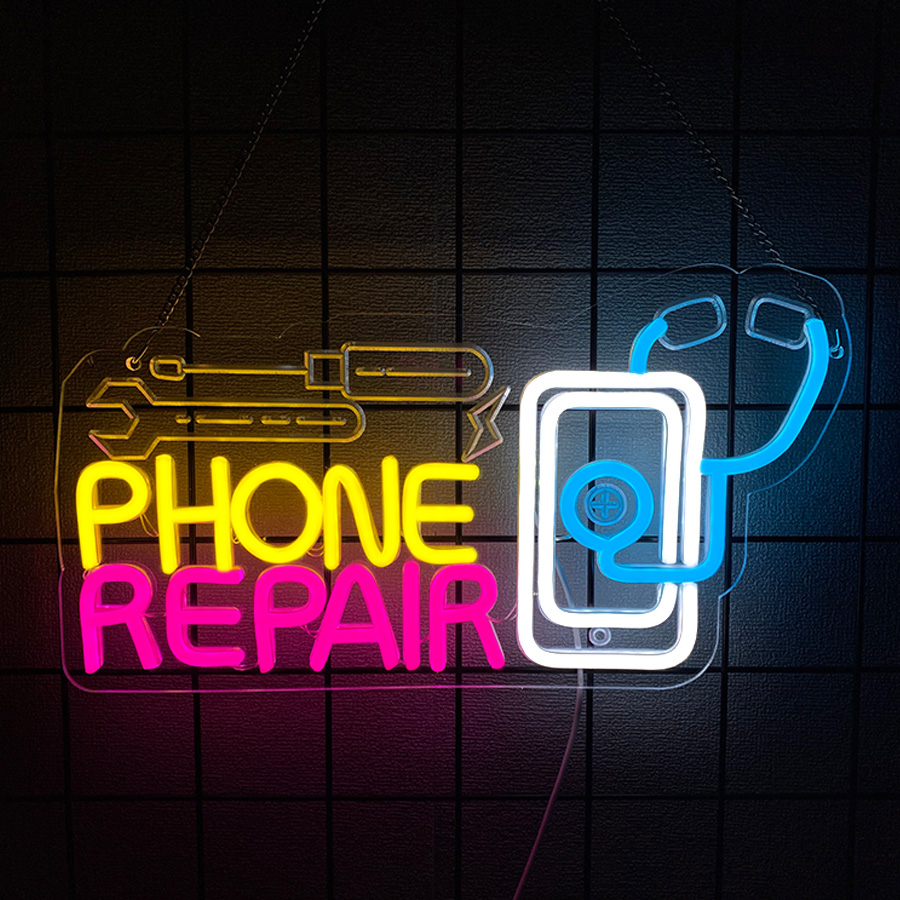 Electronics Repair Store - Telefon Tamir Neon Tabelası Duvar Dekorasyonu
