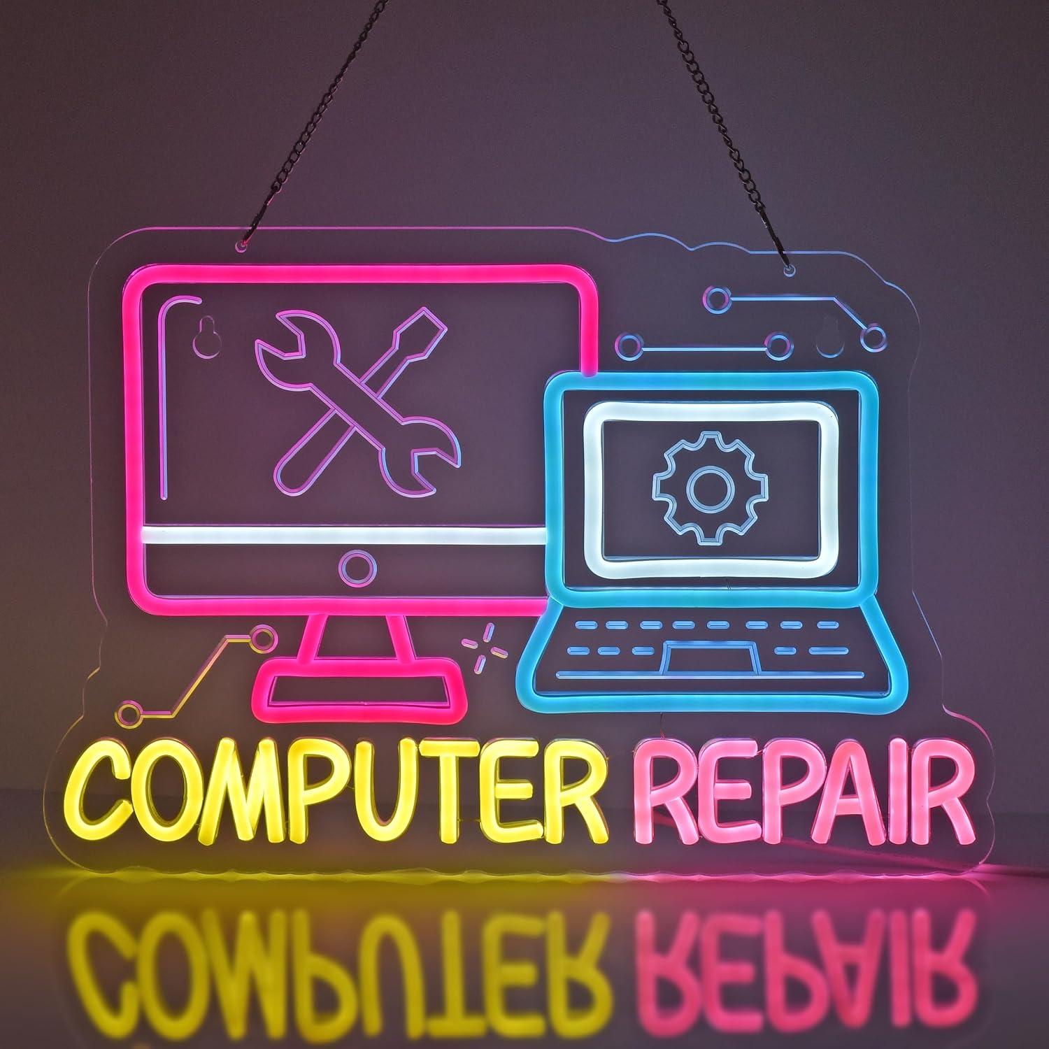 Electronics Repair Store - Bilgisayar Tamir Neon Tabelası USB Kısılabilir