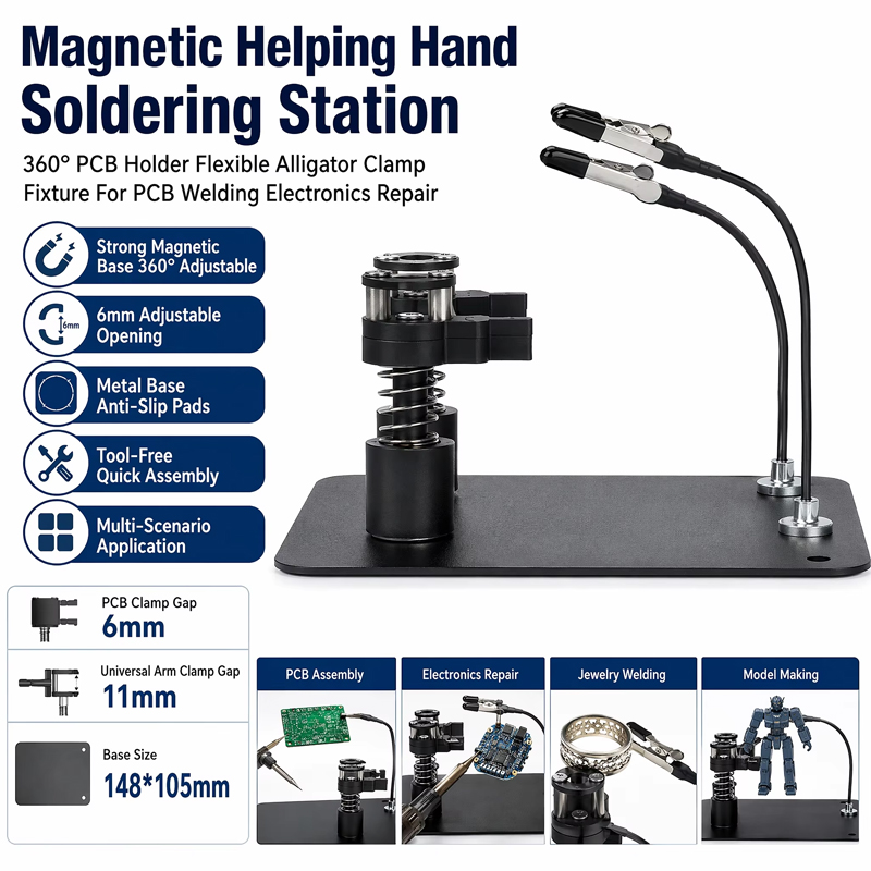 Manyetik Yardımcı El Lehimleme - Pcb Holder Clamp incelemesi ve fiyatı